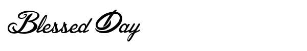 Blessed Day font preview